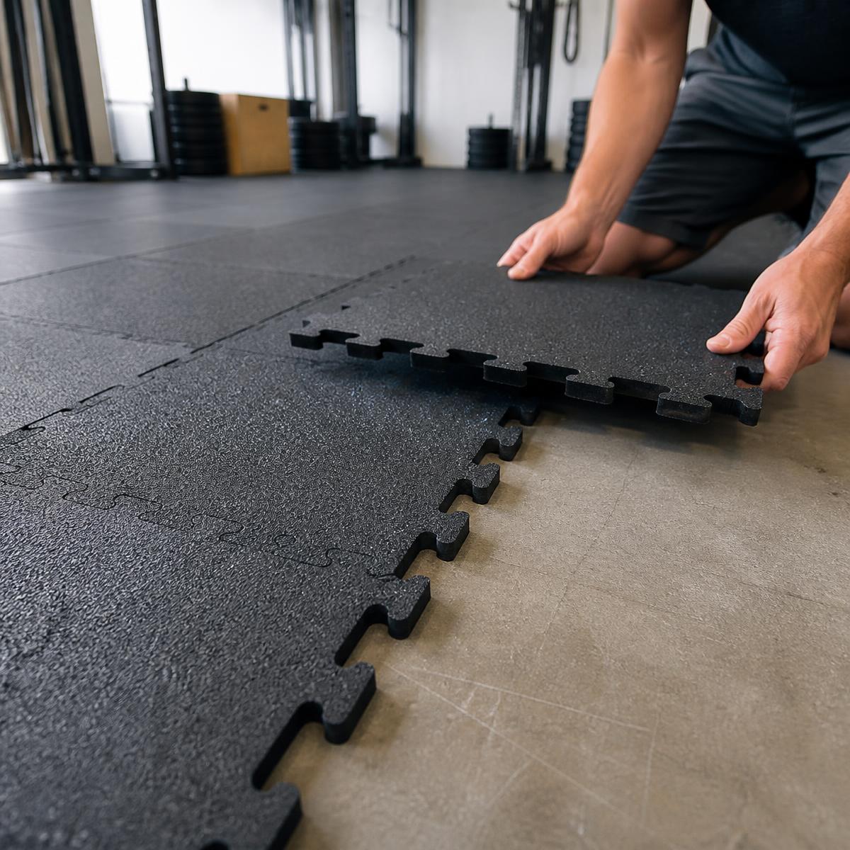 Rubber Gym Flooring Tiles