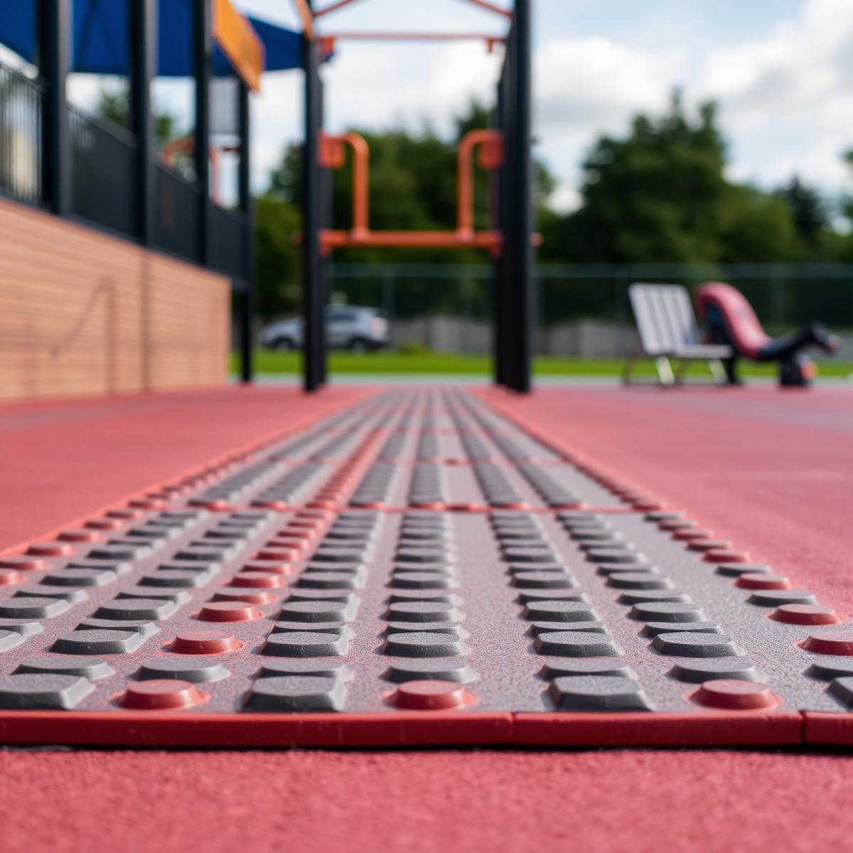 Outdoor Rubber Safety Tiles