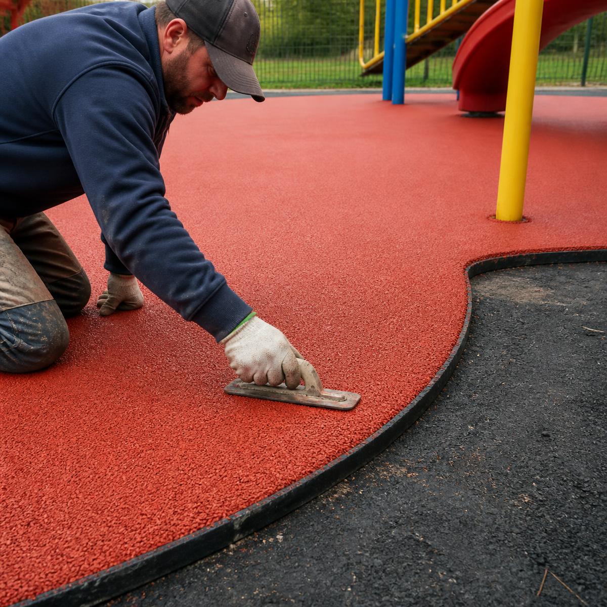 Wet-Pour Rubber Surfacing